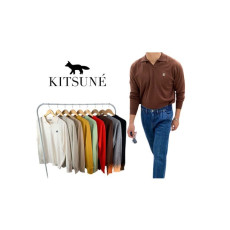 MAISON KITSUNE 메종키츠네 폭스 오픈 캐시미어 카라티