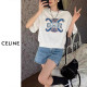 ●6월 판매 7위● CELINE 셀린느 멀티컬러 5부 맨투맨 3COLOR
