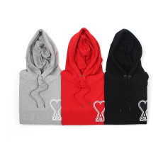 AMI 아미 스티치 하트 후드