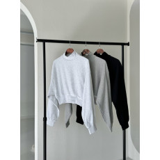 ALEXANDER WANG 알렉산더왕 하이넥 크롭 맨투맨