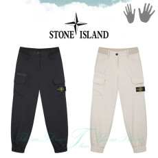 STONE ISLAND 스톤아일랜드 여성 밴딩 조거 카고 팬츠
