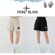 STONE ISLAND 스톤아일랜드 여성 하프 밴딩 빅포켓 반바지