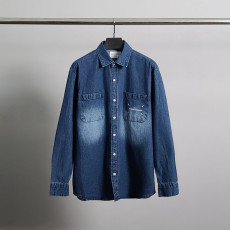 MAISON MARGIELA 메종마르지엘라 포켓로고 오버 데님 셔츠