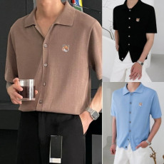 MAISON KITSUNE 메종키츠네 폭스헤드 카라 니트가디건