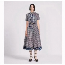 DIOR 디올 체크 원피스 벨트포함