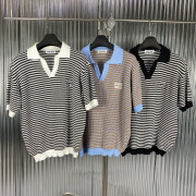 MIUMIU 미우미우 브이넥 카라 니트