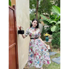 DIOR 디올 플라워 원피스 벨트포함