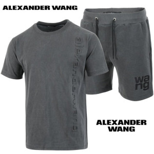 ALEXANDER WANG 알랙산더 왕 피그먼트 엠보 나염 반팔 & 반바지 셋트