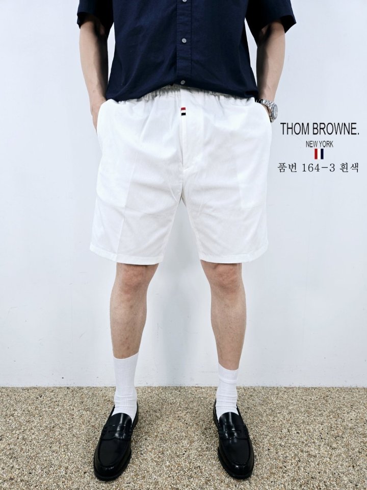 THOM BROWNE 톰브라운 린넨 밴딩 반바지 3COLOR