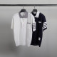 THOM BROWNE 톰브라운 리버스 4바 반팔 카라 니트
