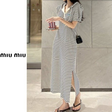 MIUMIU 미우미우 퍼프 단가라 후드 원피스 2COLOR