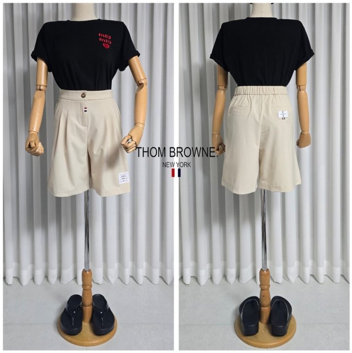 ●7월 판매 20위● THOM BROWNE 톰브라운 썸머 밴딩 반바지 2COLOR