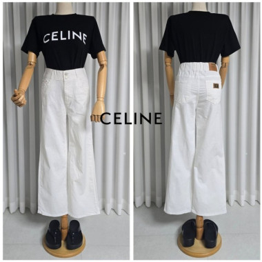 CELINE 셀린느 썸머 투버튼 와이드 팬츠