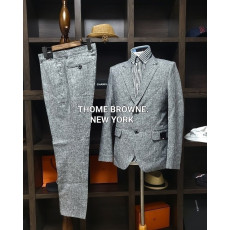 THOM BROWNE 톰브라운 블랙 모던 뉴욕 보카시 그레이 슈트 셋트