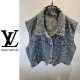 ●7월 판매 9위● LOUIS VUITTON 루이비통 자카드 빈티지 데님베스트