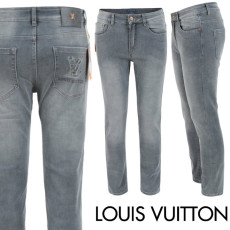 LOUIS VUITTON 루이비통 로고 지오메트릭 그레이 슬림 일자진