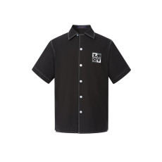 LOUIS VUITTON 루이비통 엠브로이더드 쇼트 슬리브 코튼 셔츠