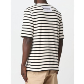 JILSANDER 질샌더 백패치 스트라이프 반팔
