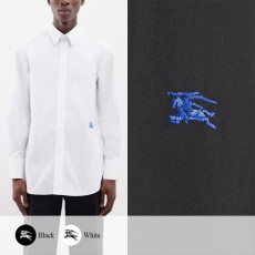 BURBERRY 버버리 웨이스트 기마 자수 코튼 셔츠 2COLOR