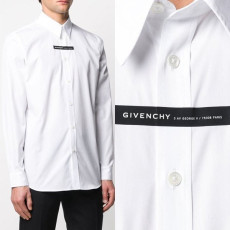 GIVENCHY 지방시 로고포인트 솔리드 셔츠