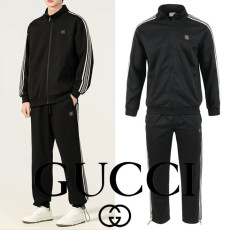 GUCCI 구찌 스트라이프 스틸로고 집업 셋업