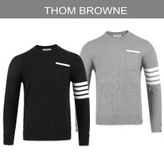 THOM BROWNE 톰브라운 사선 밀라노 스티치 티핑 램스울 니트