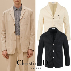 DIOR 디올 스틸로고 쓰리버튼 코튼 자켓 2COLOR