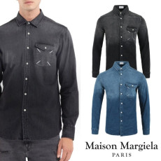 MAISON MARGIELA 메종마르지엘라 시그니처 스티치 데님 셔츠