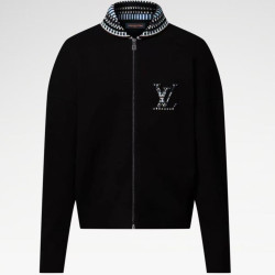 LOUIS VUITTON 루이비통 자수로고 숄 니트 집업