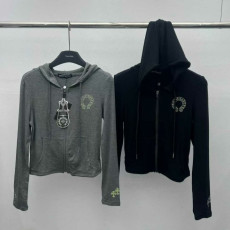 CHROME HEARTS 크롬하츠 크로스 후드집업&팬츠 세트