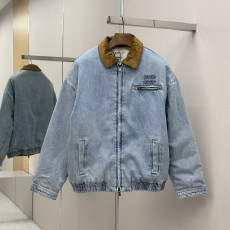 MIUMIU 미우미우 벨벳 칼라 데님 자켓