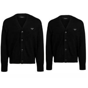 PRADA 프라다 트라이앵글 플레이트 가디건