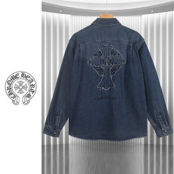 CHROME HEARTS 크롬하츠 플로럴 크로스 아플리케 데님 자켓