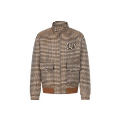 LOUIS VUITTON 루이비통 모노그램 울 해링턴 블루종 자켓