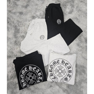 CHROME HEARTS 크롬하츠 크롬 나염 기모 후드&와이드 팬츠 세트
