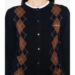 MIUMIU 미우미우 아가일 라운드 가디건 3COLOR