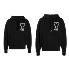 AMI 아미 보플 빅패치 커플 후드티