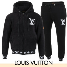 LOUIS VUITTON 루이비통 로고 자수 시보리 양털 셋업