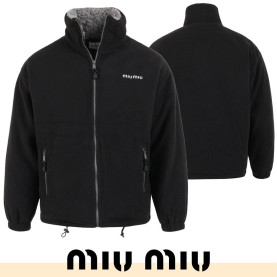 MIUMIU 미우미우 레터링 로고 플리스 다운 재킷