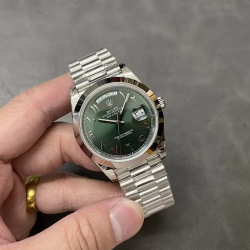 ROLEX 로렉스 데이데이트 그린 다이얼 아랍인덱스 SS 쥬빌레 40mm V3(텅스텐 헤비 버전) 228236