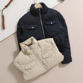 MIUMIU 미우미우 시그니처 로고 크롭 패딩 자켓