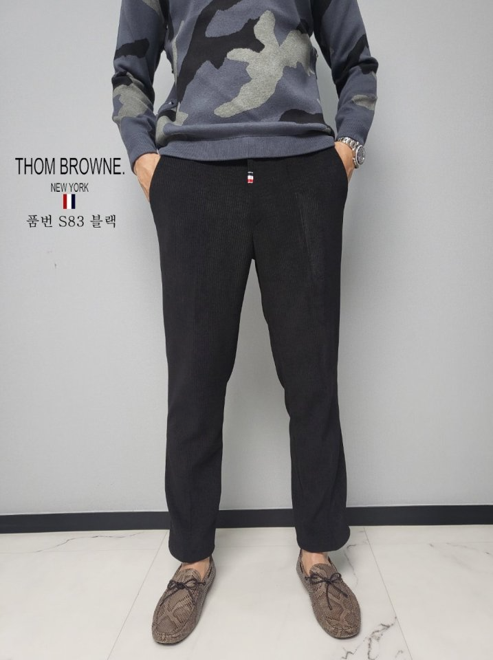 THOM BROWNE 톰브라운 기모 코듀로이 매직밴드 팬츠