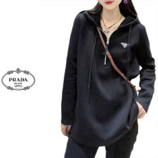 PRADA 프라다 반집업 후드티