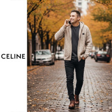 CELINE 셀린느 트리옴페 꽈배기 울 후드집업 3COLOR