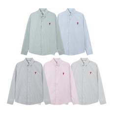 AMI 아미 2202 스몰 하트 스트라이프 셔츠