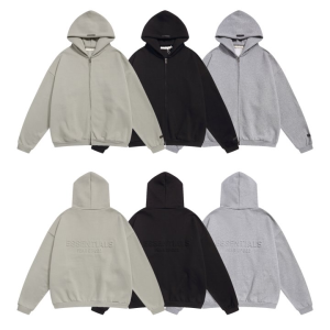 FEAR OF GOD 피어오브갓 에센셜 2008 클래식 플리스 풀 후드 집업