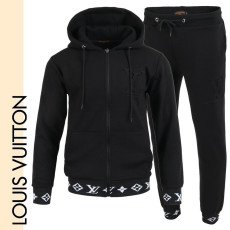 LOUIS VUITTON 루이비통 엠보 로고 후드 집업 셋업