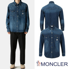 MONCLER 몽클레어 그레노블 레터링 로고 데님셔츠 2COLOR