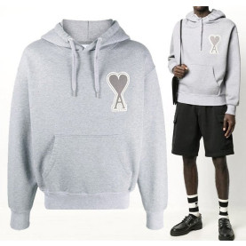 AMI 아미 보플 빅패치 커플 후드티