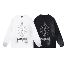 BALENCIAGA 발렌시아가 23166 메탈 BB 스텐실 워싱 롱 슬리브